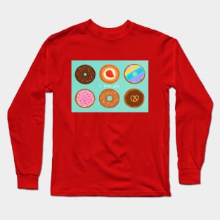 This is a beautiful drawing of a box of donuts. What is your favourite? I love strawberry and fresh cream donuts. Long Sleeve T-Shirt